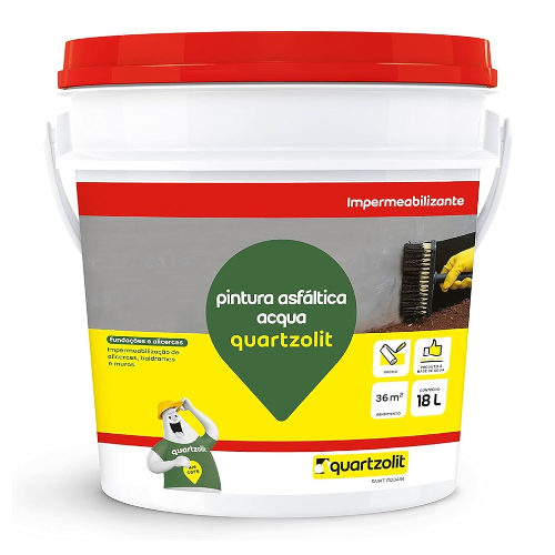 Impermeabilizante de Pintura Asfáltica Acqua de 18L Quartzolit